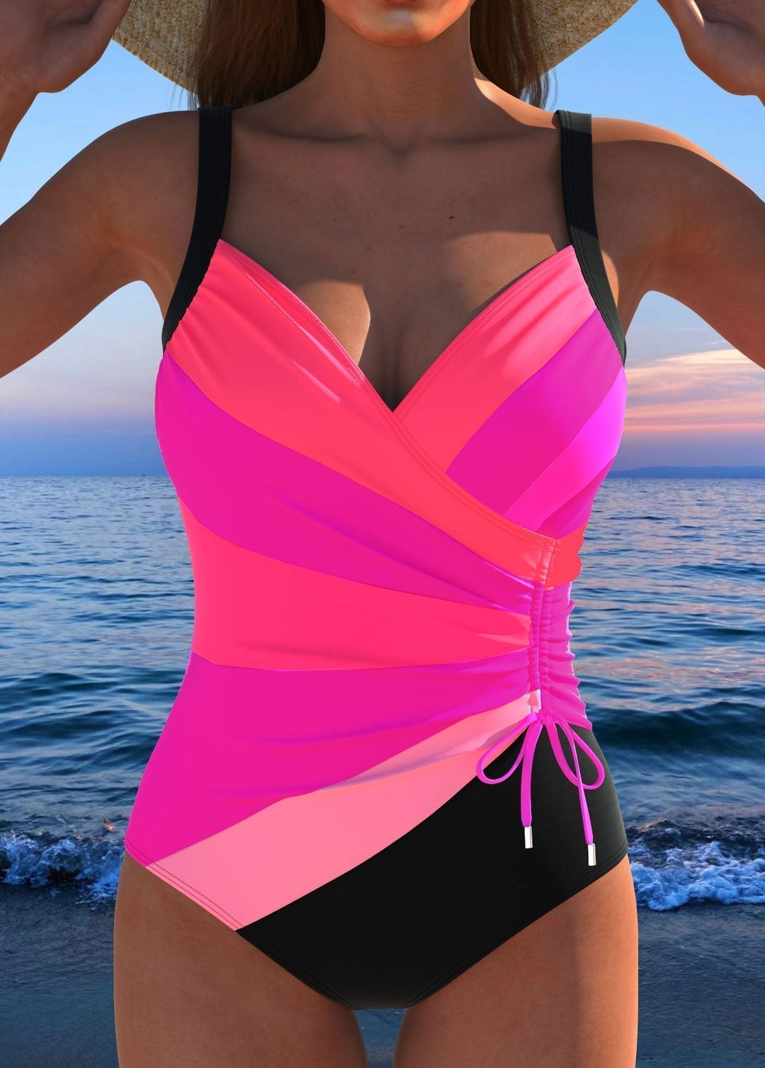 Eloria – Elegant swimsuit with colorful print