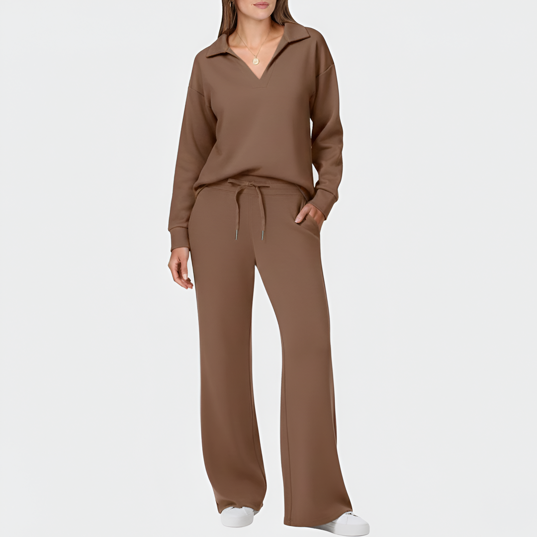 Valerios Fashion komplet damski dres z bawełny z polarem