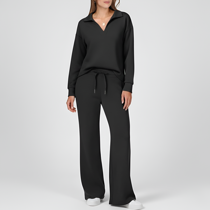 Valerios Fashion komplet damski dres z bawełny z polarem