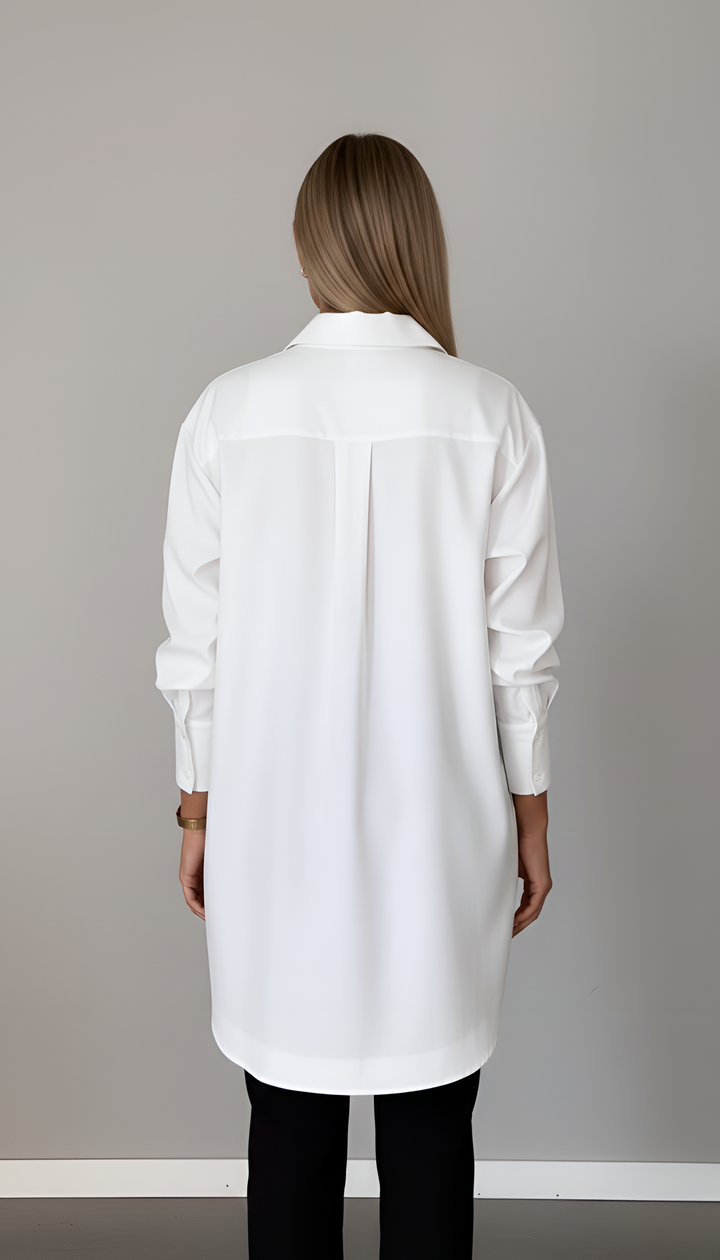 Valerios Fashion koszula damska oversize z bawełny z klasycznym kołnierzykiem