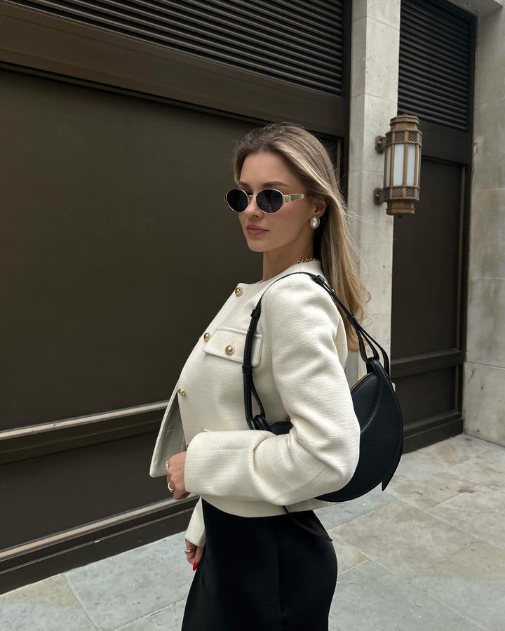Klasyczna Krótka Kurtka Vintage – Elegancka i Ponadczasowa dla Kobiet