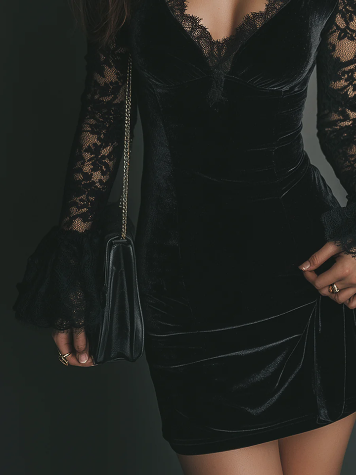 ALINA | Elegancka sukienka wieczorowa z koronką
