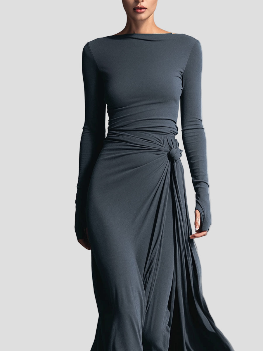 MARIA | Elegancka sukienka z elastycznej tkaniny z efektem modelującym